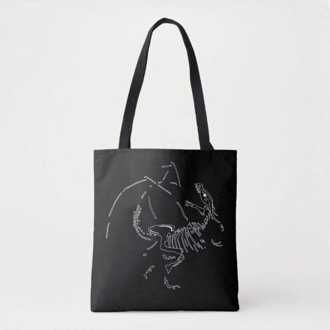 Tote Bag Fossiles dragons (Devant)