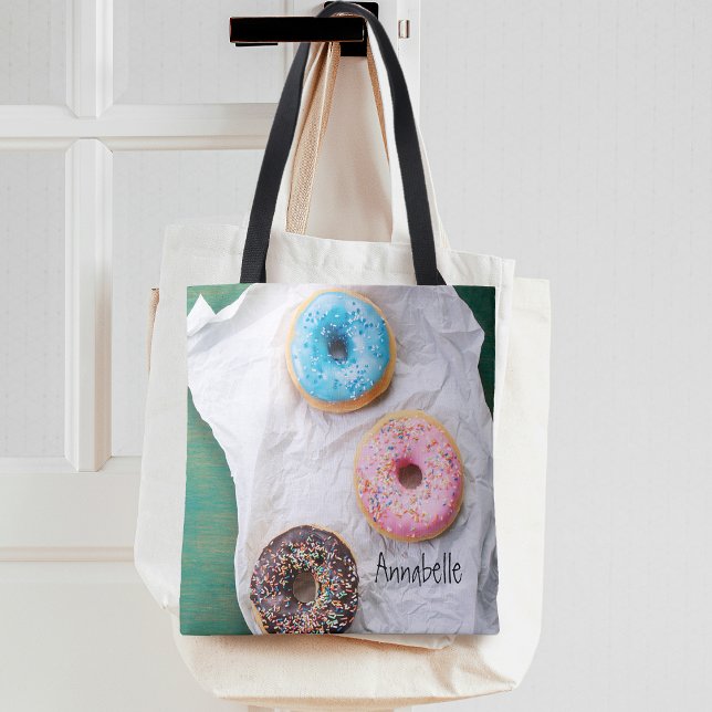 Tote Bag Fou de Donuts | Personnalisé (Crazy for Donuts | Personalized Tote Bag)