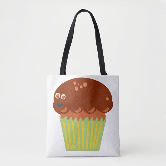 Tote Bag Fou d'un énorme muffin dessin animé amusant (Devant)