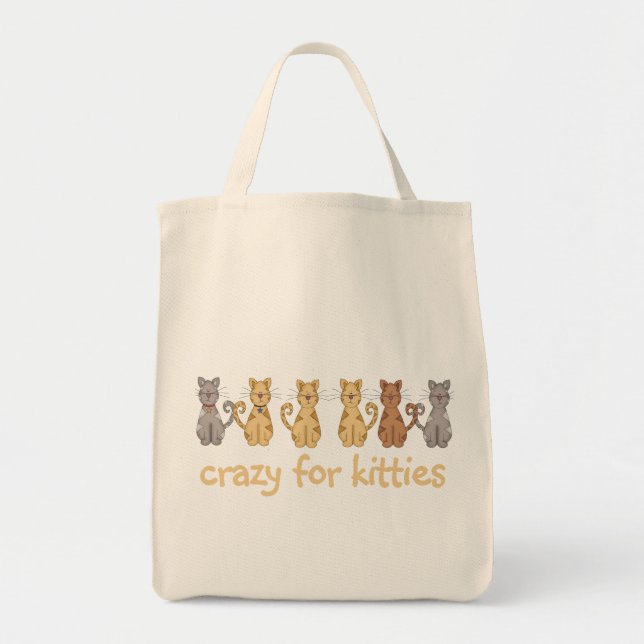Tote Bag Fou pour des T-shirts et des cadeaux de minous (Devant)