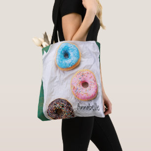 Tote Bag Fou pour les beignets   Personnalisé