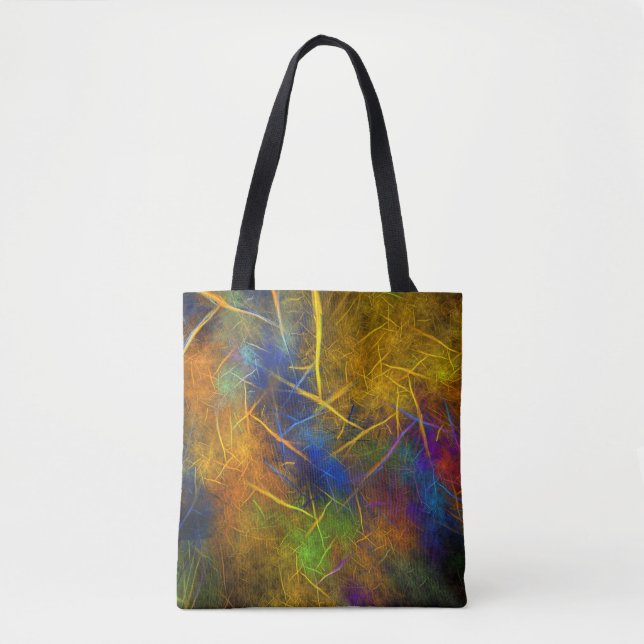 Tote Bag Foudre fractale (flamme de tempête) (Devant)