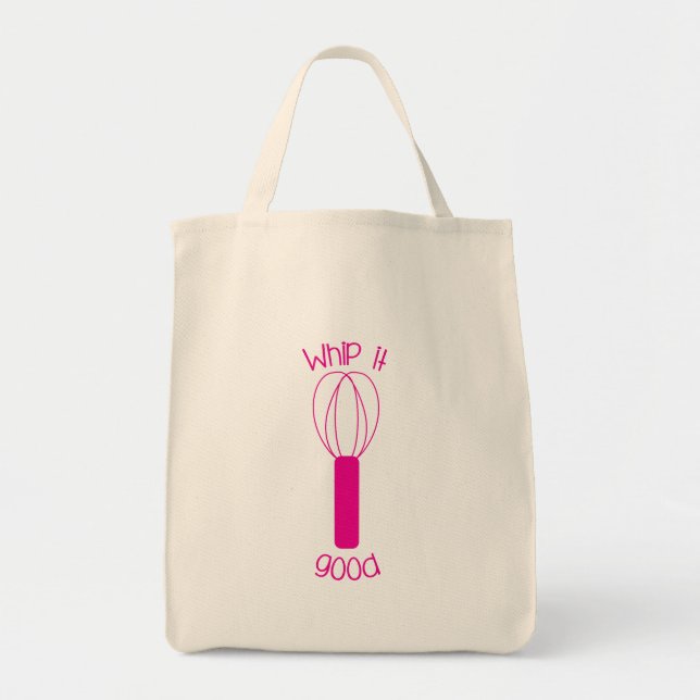 Tote Bag Fouettez-le bon magenta d'emballage (Devant)