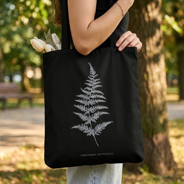 Tote Bag Fougère dorée, Gymnogramma Chrysophylla (Golden Fern Frond, Gymnogramma Chrysophylla. Tote Bag)