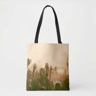 Tote Bag Foule au concert - retro style photoconcert, foule