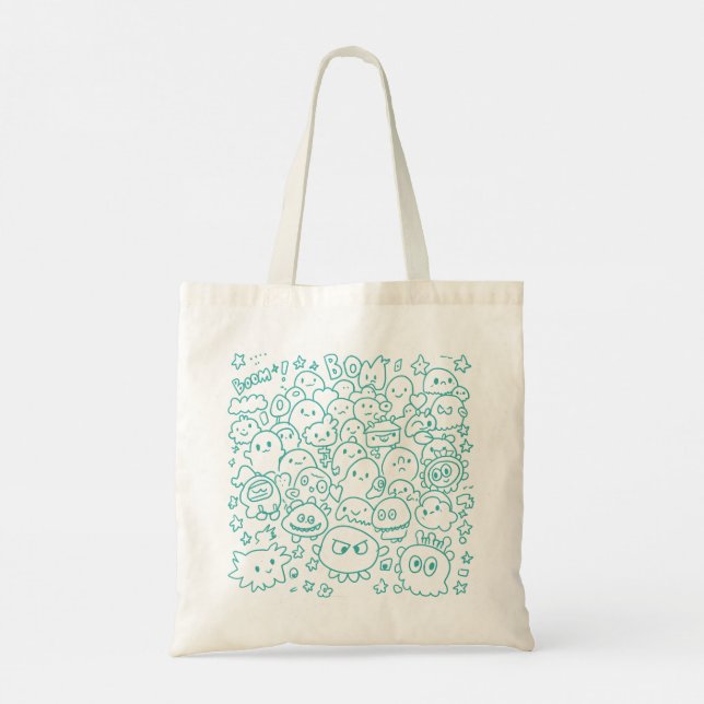 Tote Bag Foule de Kawaii (Dos)