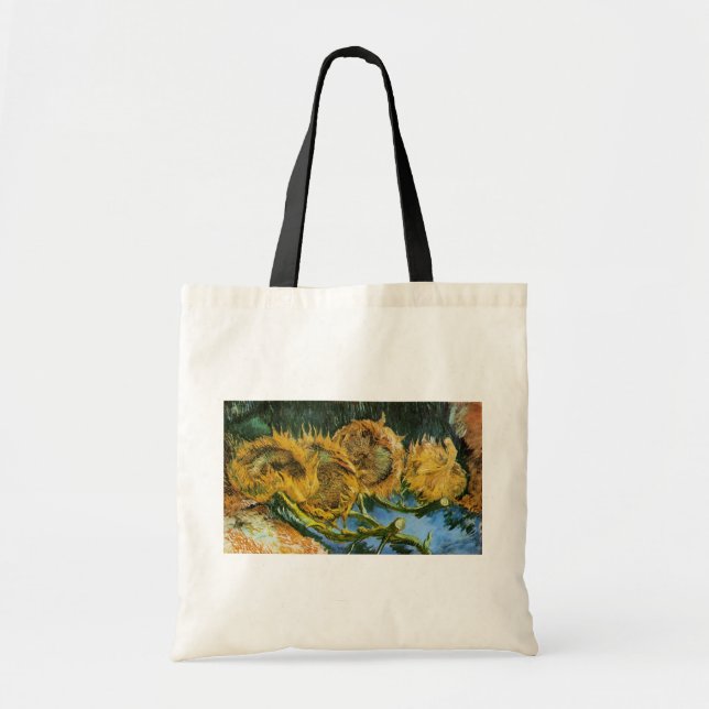 Tote Bag Four Cut Sunflowers par Vincent van Gogh (Devant)