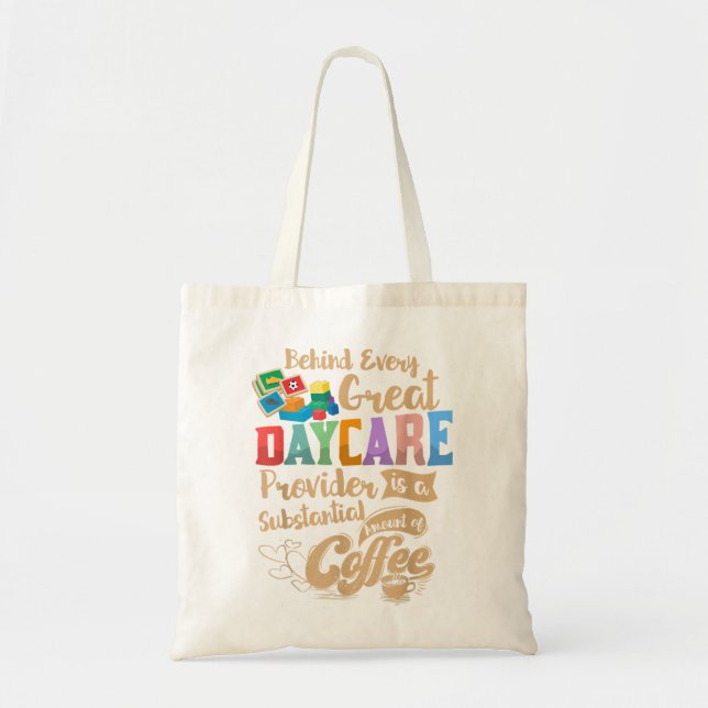 Tote Bag Fournisseur de garderie Enseignant Louveur de café (Devant)