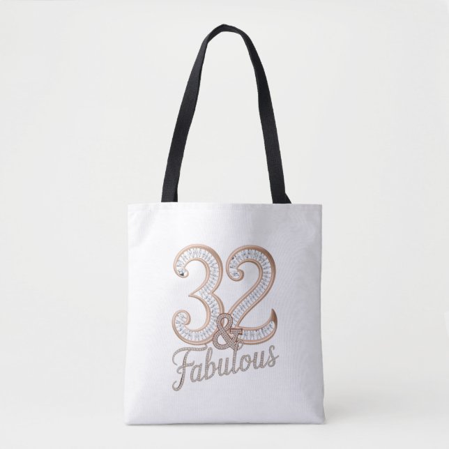 Tote Bag Fourre-tout - 32 & Fabuleux (Devant)