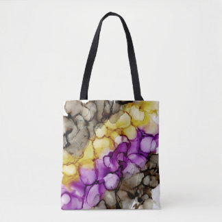 Tote Bag Fourre-tout Abstraite violette