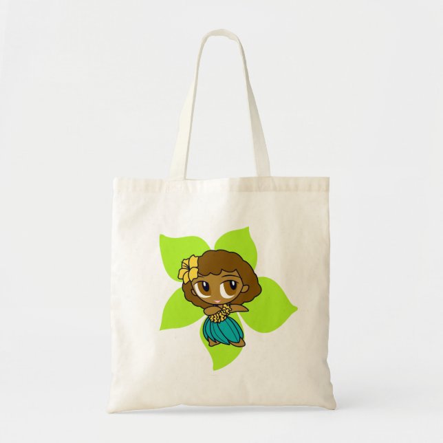 Tote Bag fourre-tout "Aloha Honeys" dans Natl/ Lime (Devant)