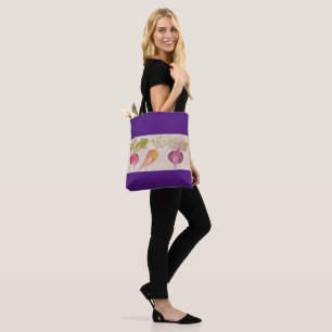 Tote Bag Fourre-tout - Aquarelle Radish, Carotte, Beet