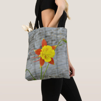 Tote Bag Fourre-tout avec la fleur colombine
