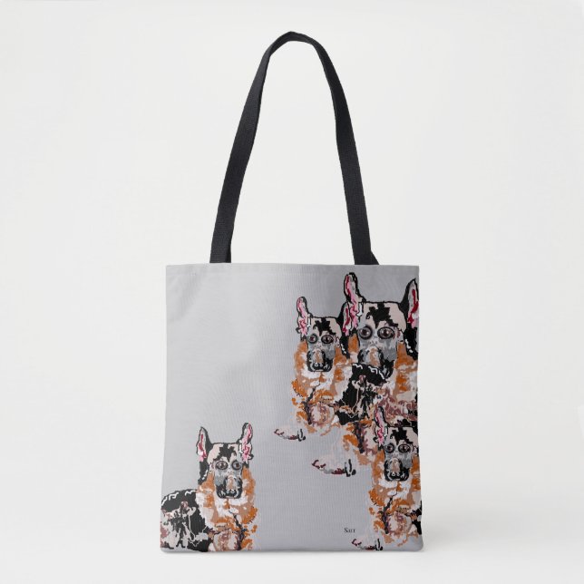 Tote Bag Fourre-tout : berger allemand (Devant)