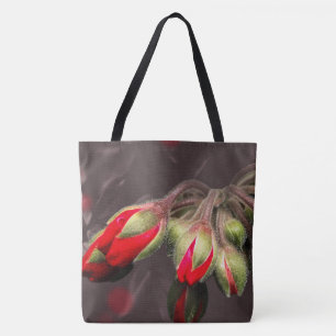 Tote Bag Fourre-tout Bloom Rouge Et Sombre