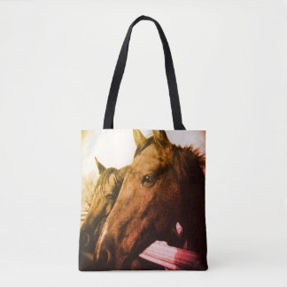 Tote Bag Fourre-tout - cheval rouge