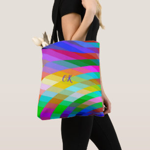 Tote Bag Fourre-tout Classique Avec Bright Bold MultiColor 