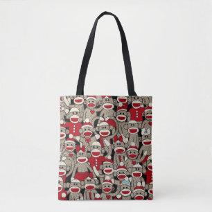 Tote Bag fourre-tout "Cute Sock Monkey"