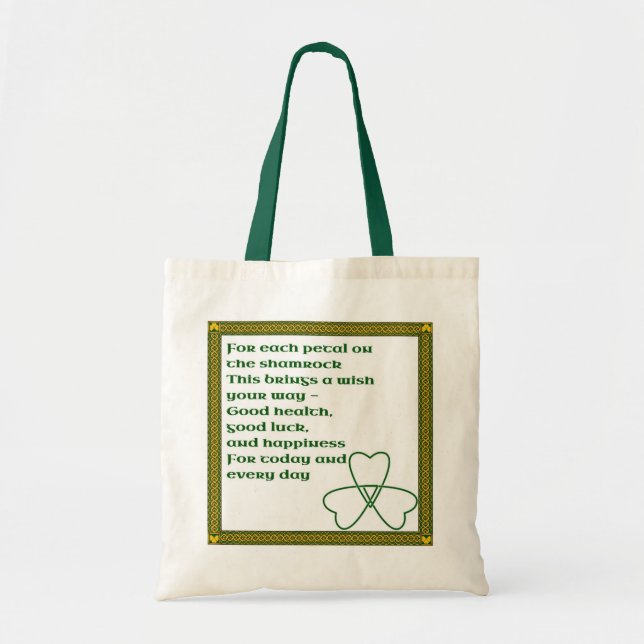 Tote Bag Fourre-tout de bénédiction irlandais (Devant)