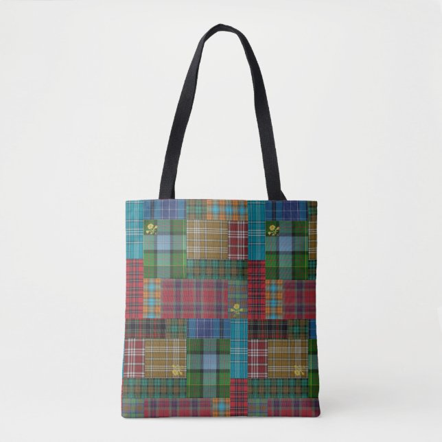 Tote Bag Fourre-tout de carrosserie en Torr Fionn Tartan Qu (Devant)