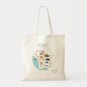 Tote Bag Fourre-tout de la carte de Los Angeles