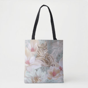 Tote Bag Fourre-tout de la mode léopard floral