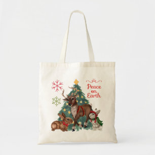 Tote Bag fourre-tout de Noël avec boisés