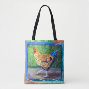 Tote Bag Fourre-tout de poulet coloré