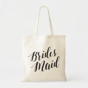 Tote Bag Fourre-tout de script   Bridesmaid