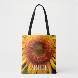 Tote Bag Fourre-tout de tournesol pour la mariée
