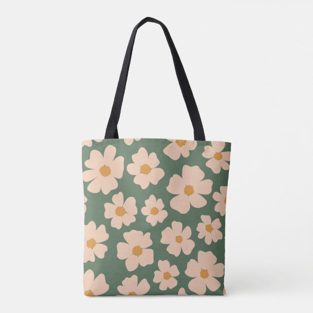 Tote Bag Fourre-tout des Blooms verts (Dos)