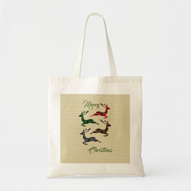 Tote Bag Fourre-tout des rennes de Noël (Devant)