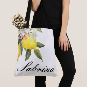 Tote Bag Fourre-tout D'ÉTÉ PERSONNALISÉE AVEC DES LÉMONS