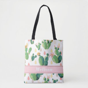 Tote Bag Fourre-tout d'impression personnalisée de cactus