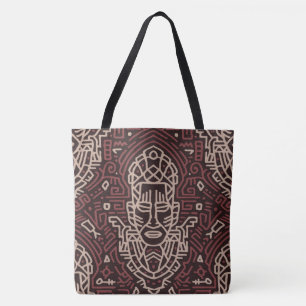 Tote Bag Fourre-tout d'impression triangulaire réversible