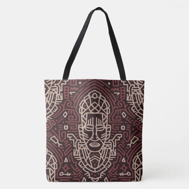 Tote Bag Fourre-tout d'impression triangulaire réversible (Devant)