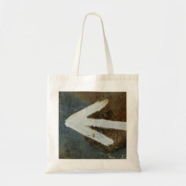 Tote Bag Fourre-tout du budget Flèche blanche (Devant)