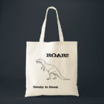 Tote Bag Fourre-tout du livre<br><div class="desc">Une librairie fourre-tout qui conviendra à tous les petits lecteurs qui aiment les dinosaures ! Notez que le dinosaure pourrait être coloré !</div>