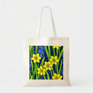 Tote Bag Fourre-tout en toile avec Daffodil Flowers