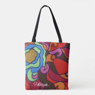 Tote Bag Fourre-tout floral abstrait lumineux