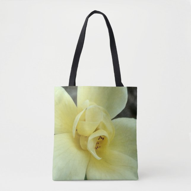 Tote Bag Fourre-tout floral en jaune (Devant)