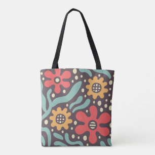 Tote Bag Fourre-tout Floral Super rétro