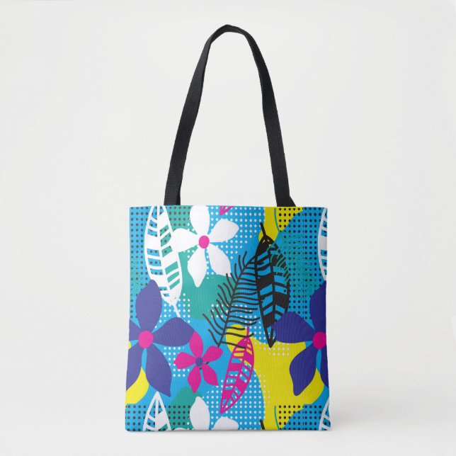 Tote Bag Fourre-tout florale tropicale (Devant)