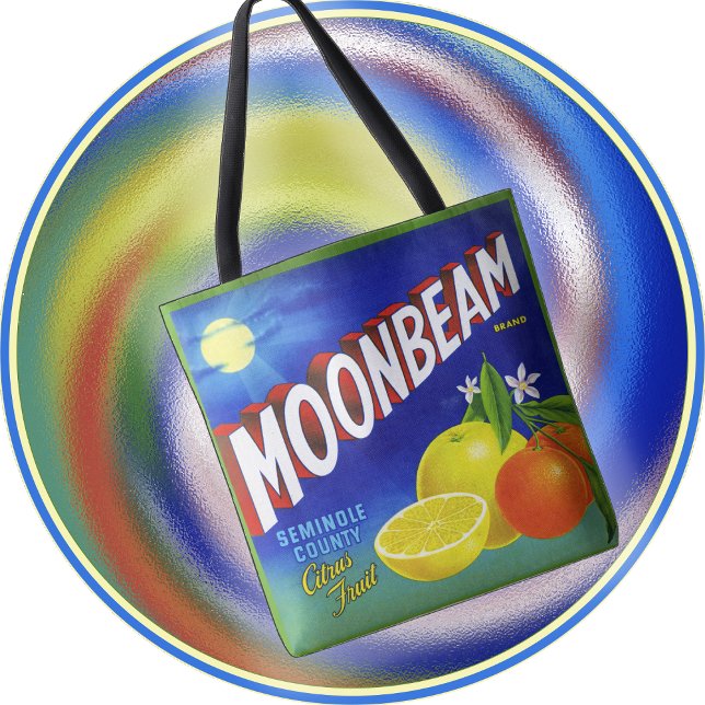 Tote Bag FOURRE-TOUT - Fruits de Lune - Citrus - 2 côtés (Créateur téléchargé)