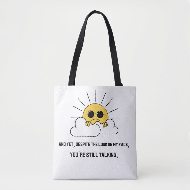 Tote Bag Fourre-tout grincheux (Devant)