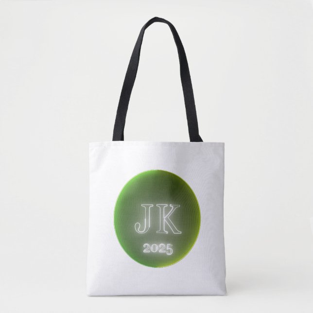 Tote Bag Fourre-tout jaune vert (Devant)