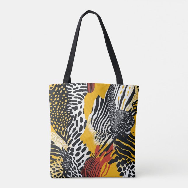 Tote Bag Fourre-tout jaune vif (Dos)
