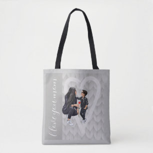 Tote Bag Fourre-tout L'salutation d'un fils gentleman pour 