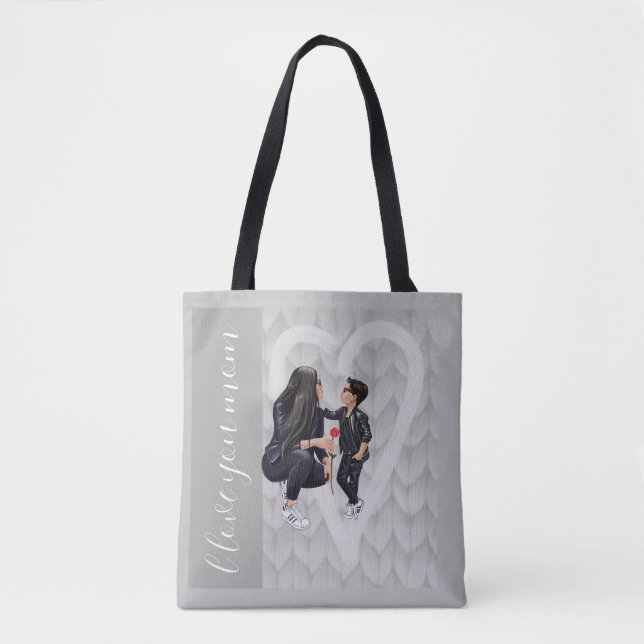 Tote Bag Fourre-tout L'salutation d'un fils gentleman pour  (Devant)