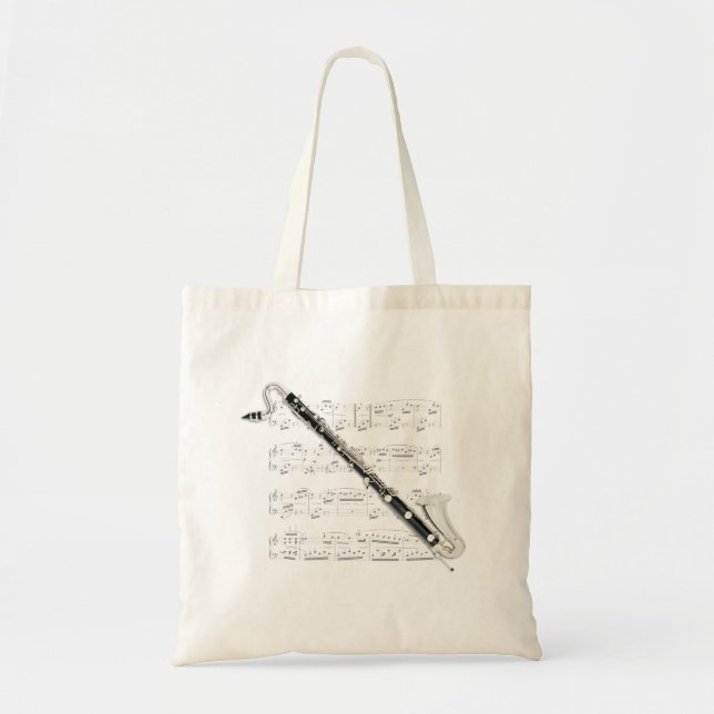 Tote Bag Fourre-tout - musique de clarinette basse et de (Devant)